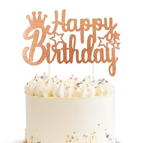 Tortenaufleger Geburtstag,Cake Topper,Kuchen Deko Geburtstag,Happy Birthday Cake Topper,30. Geburtstag Deko,Cake Topper Personalisiert,Happy Birthday Topper,Cake Topper Happy Birthday,Orange von Leislam