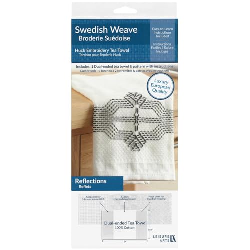 Schwedisches Handtuch-Set, Reflexionen, schwarz, traditionelles schwedisches Weben, Huck-Weben, schwedische Webmuster, schwedischer Webstoff, schwedische Webtücher Schwedisches Handtuch-Set, Reflexionen, schwarz, traditionelles schwedisches Weben, Huck-Weben, schwedische Webmuster, schwedischer Webstoff, schwedische Webtücher von Leisure Arts