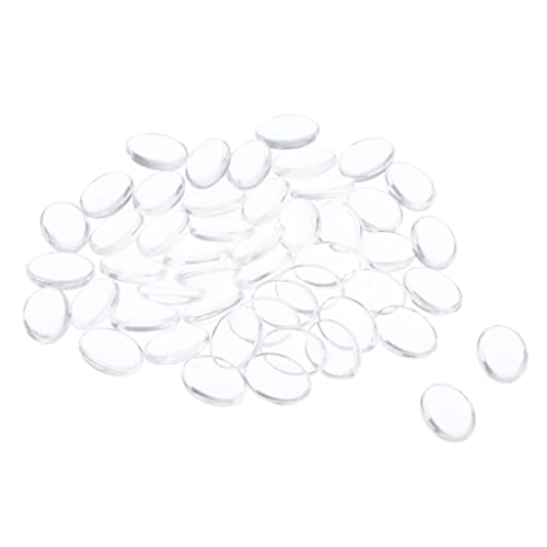 50 x transparente Nagelspitzen, Nagellack, Farbdisplay, Tafel, Glasperlen, oval, M von Leisurealeaneag