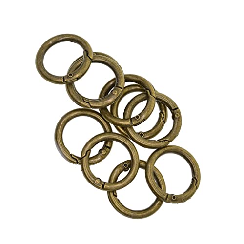 Leisurealeaneag Karabinerhaken rund 28 mm Bronze 10 Stück Bronze 28 mm von Leisurealeaneag