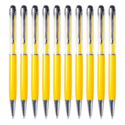 Leisurealeaneag 10 Stück Stylus Touch Pens Kugelschreiber Supplies Signature Prop Schreibwerkzeug Kindergarten Haushalt Zubehör Gelb von Leisurealeaneag