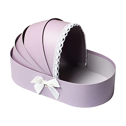 Spitzenband Blumenkasten Arrangement Korb für Hochzeit Wohnkultur Geburtstag Violett, 33,5 x 17,5 cm von Leisurealeaneag