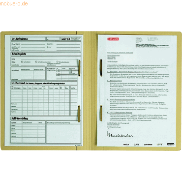50 x Leitz Schnellhefter A4 2 Pfalze 320 g/qm chamois von Leitz