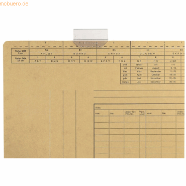 50 x Leitz Vollsichtreiter für Einstellmappen 50mm transparent von Leitz