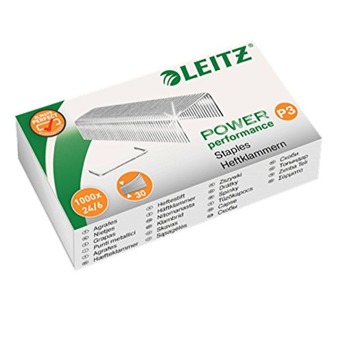 8 Packungen Leitz 55700000 Heftklammer (24/6 mm) verzinkt von Leitz