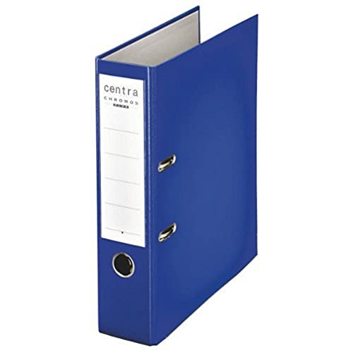 Centra Standard-Ordner, Breit, 8 cm Rückenbreite, Graupappe, Blau, 230132 von Centra