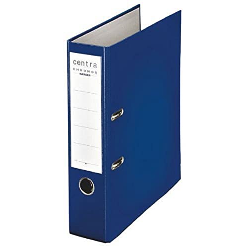 Leitz Centra 230148 Standard-Ordner (grauappe RC, mit PP-Folie kaschiert, A4, 8 cm Rückenbreite, Chromos) hellblau von Leitz