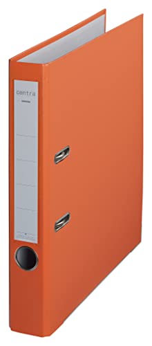 Centra Standard-Ordner (grauappe RC, mit PP-Folie kaschiert, A4, 5,2 cm Rückenbreite, Chromos) orange, 25 Stück von Leitz