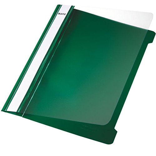 Esselte Leitz Hefter Standard, A5, langes Beschriftungsfeld, PVC, grün (1 Stück) von Esselte