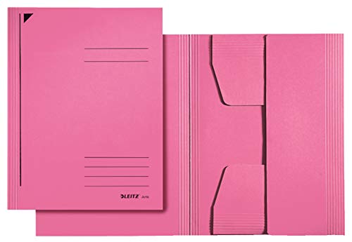 Leitz Jurismappe, Hochwertige A4 Dokumentenmappe, Flügelmappe bis zu 250 Blatt, Perfekt für Unterwegs oder als Umlaufmappe, 100% Recycling Karton, Blauer Engel, Pink, 39240022 von Leitz