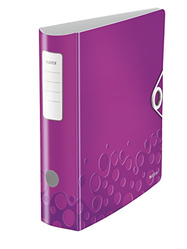 Esselte Leitz Qualitäts-Ordner Active WOW, A4, Polyfoam, breit (10er Packung, violett) von Leitz