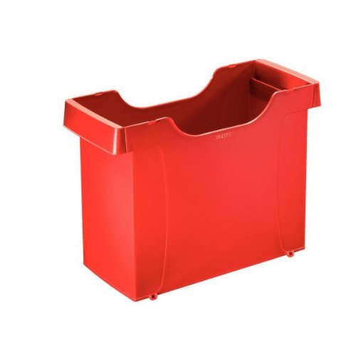 Hängemappenbox Uni-Box Plus, für Hängemappen A4, Polystyrol, rot Farbe rot Innenmaße 370 x 162 x 260 mm Außenmaße 400 x 275 x 170 mm von Leitz