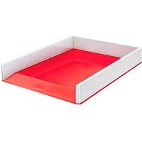 LEITZ Briefablage WOW Duo Colour perlweiß/rot von Leitz