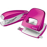 LEITZ Locher und Heftgeräte Set WOW 5095 pink-metallic von Leitz