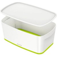 LEITZ MyBox Aufbewahrungsbox 5,0 l perlweiß/grün 31,8 x 19,1 x 12,8 cm von Leitz