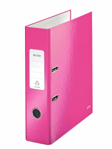 LEITZ Ordner WOW, 180 Grad, DIN A4, 80 mm, pink 4002432394678 von Leitz