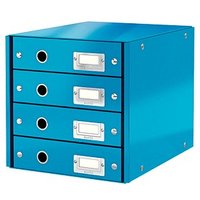 LEITZ Schubladenbox Click & Store  blau 60490036, DIN A4 mit 4 Schubladen von Leitz