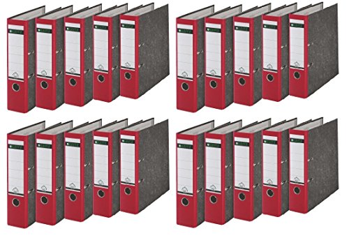 Leitz hochwertiger Ordner 180°, breit | 20er Pack, rot, 1 von Leitz