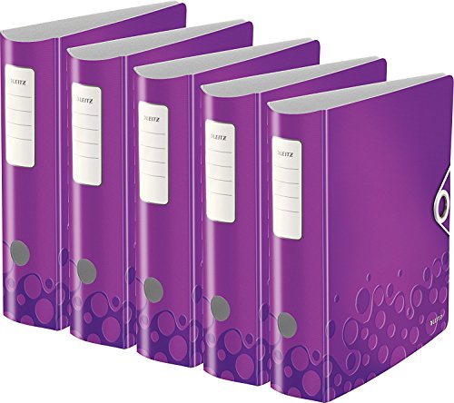 Leitz 110600 Multifunktions-Ordner (Violett, 82mm | 5er Pack) von Leitz