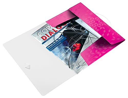 Leitz 155543 Eckspannermappe wow, A4, PP, pink metallic von Leitz