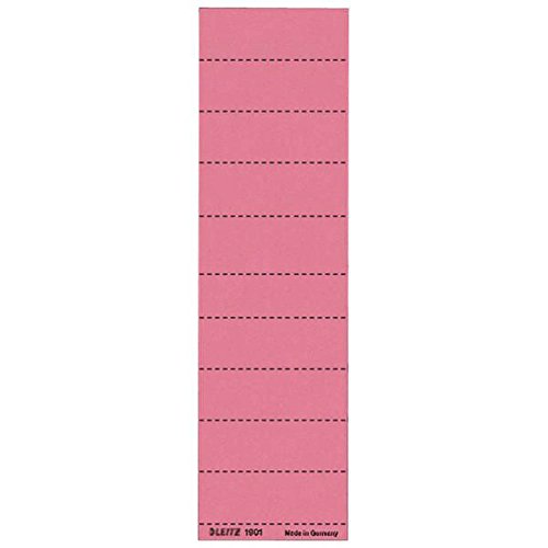 Leitz 19010025 Schildchen Blanko (Universal Aufkleber, 4-zeilig) 100 Stück rot von Leitz