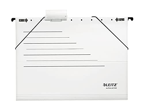 Leitz 19253001 Hängemappe Alpha Active, Colorspankarton, weiß von Leitz