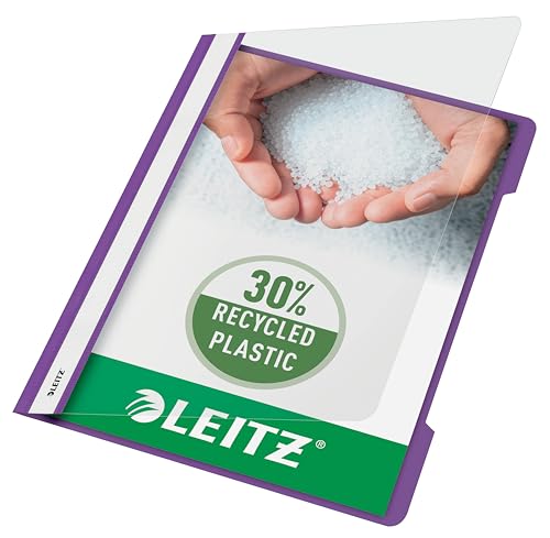 Leitz 4191-00-65 Hefter Standard, A4, langes Beschriftungsfeld, PVC, violett von Leitz