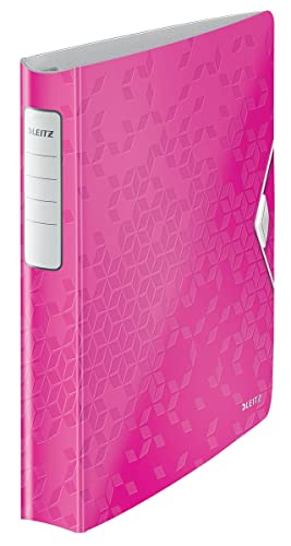 Leitz 42400023 Ringbuch Active WOW, A4, Polyfoam, 4 Ringe, 30 mm, pink von Leitz