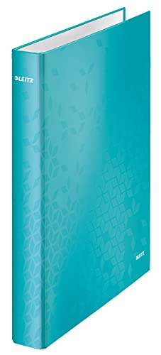 Leitz 42410051 Ringbuch wow, A4, PP, 2 Ringe, 25 Cm, eisblau von Leitz