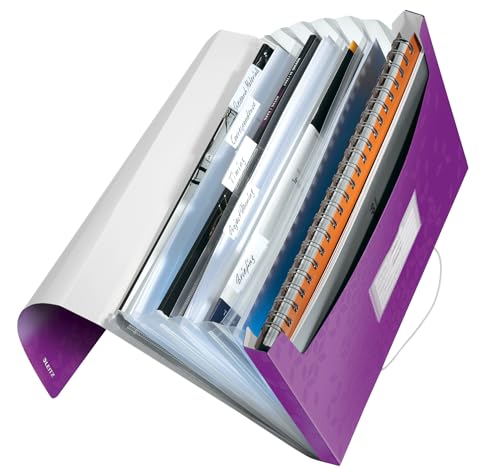 Leitz 45890062 Fächermappe WOW, A4, 6 Fächer, PP, violett von Leitz