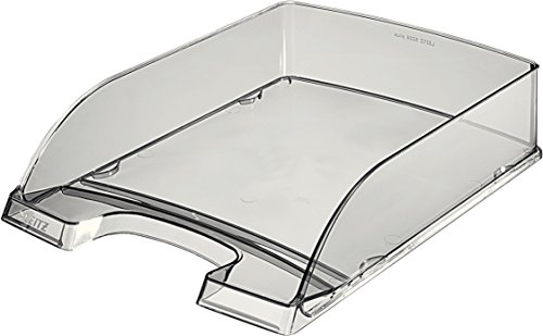 Leitz 5226 Plus Briefkorb, 7 cm Höhe, stapelbar, transparent (Grau, 1) von Leitz