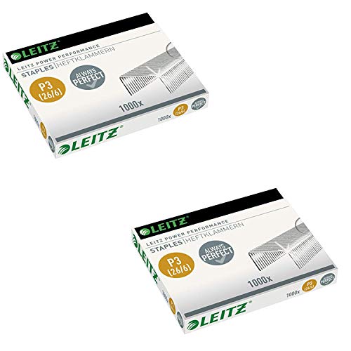 Leitz 55720000 Power Performance P3 Heftklammern, 26/6 (2 Packungen) von Leitz