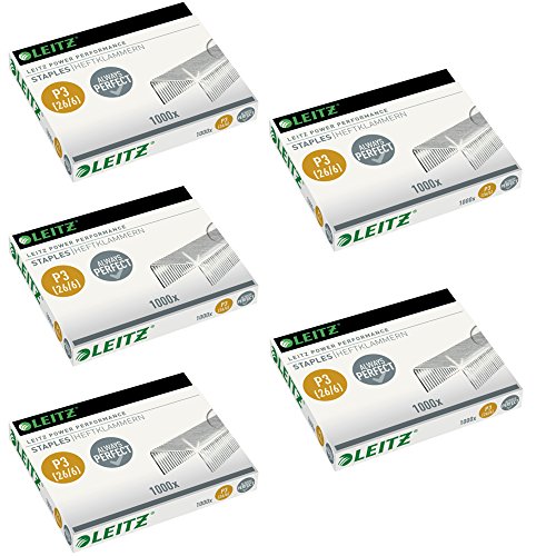 Leitz 55720000 Power Performance P3 Heftklammern, 26/6 (5 Packungen) von Leitz