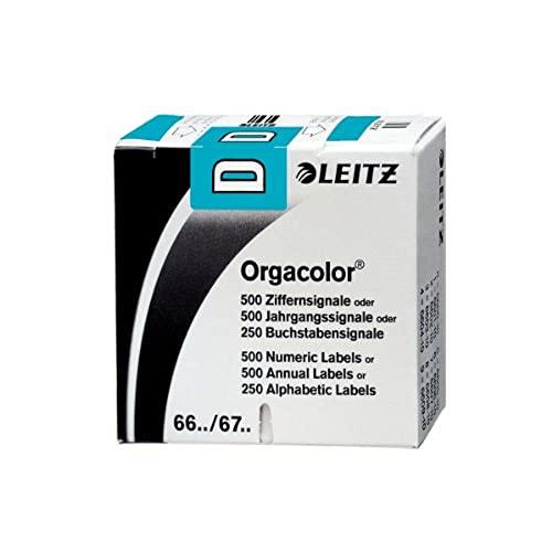 Leitz 66131000 Orgacolor Buchstabensignal D, 250 Stück, blau von Leitz