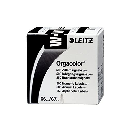 Leitz 66321000 Orgacolor Buchstabensignal W, 250 Stück, schwarz von Leitz