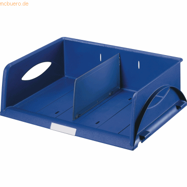 4 x Leitz Ablagekorb Sorty quer A4/C4 405x125x300mm blau von Leitz