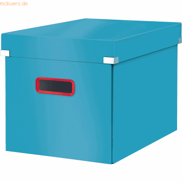 Leitz Aufbewahrungsbox Click & Store Cosy Cube groß Karton blau von Leitz