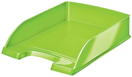 Leitz Briefkorb, A4, 5er Pack, Grün, WOW-Serie, 52263054 von Leitz