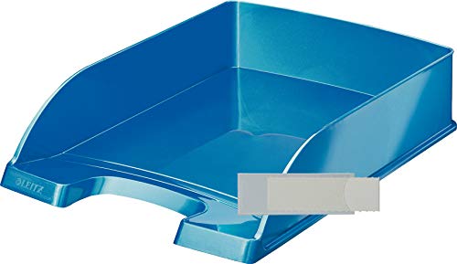 Leitz Briefkorb Wow A4 (10 - Pack + 20 Schildchen, Blau) von Leitz