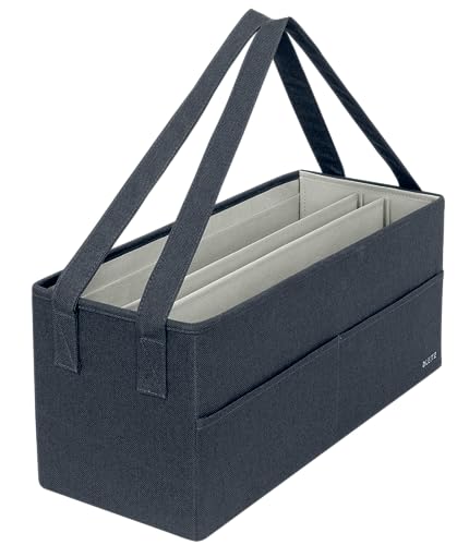 Leitz Desk Sharing Arbeitstasche aus Stoff für hybrides und mobiles Arbeiten, Faltbare Laptop-Tasche & Aufbewahrungstasche für Büro & Laptop-Zubehör, Hot Desking Bag mit Tragegriffen, Grau, 64440089 von Leitz