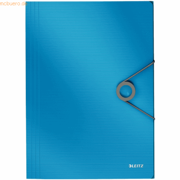 10 x Leitz Eckspannmappe Solid A4 PP mit Klappen hellblau von Leitz