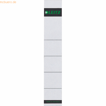 Leitz Einsteckrückenschilder schmal kurz VE=10 Stück hellgrau von Leitz