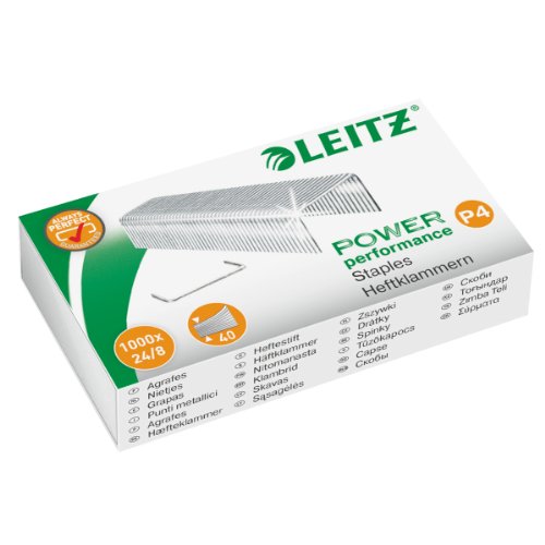 Leitz Heftklammer, 24/8 mm, verzinkt, 1000 Stück (2, 24/8mm) von Leitz