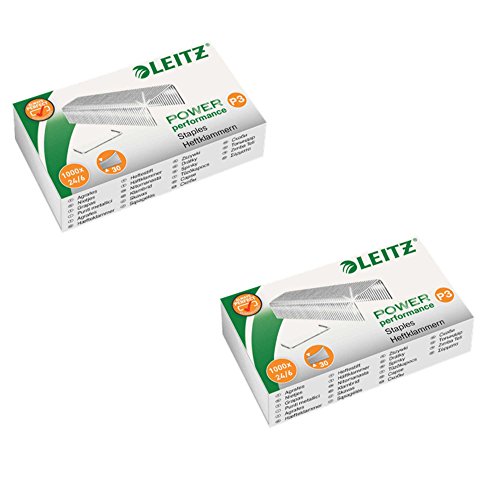 Leitz HeftklammerMehrfachpackung aus 2 Pack mit je 1000 Klammern von Leitz