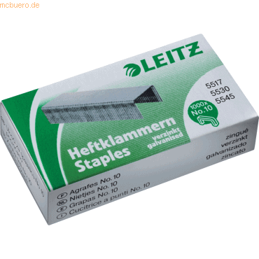 Leitz Heftklammern Nr. 10 verzinkt VE=1000 Stück von Leitz