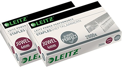 Leitz Heftzange Juwel Metall, 12 Blatt, matt, Nickel (Verzinkt, 2X Heftklammern) von Leitz