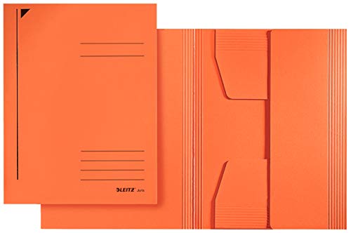 Leitz Jurismappe, Hochwertige A4 Dokumentenmappe, Flügelmappe bis zu 250 Blatt, Perfekt für Unterwegs oder als Umlaufmappe, 100% Recycling Karton, Blauer Engel, Orange, 39240045 von Leitz