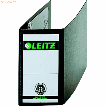 Leitz Ordner A6 quer 77mm Hartpappe schwarz von Leitz