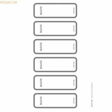 Leitz Ordner-Rückenschilder Wow selbstklebend 35x111mm grau PC-beschri von Leitz