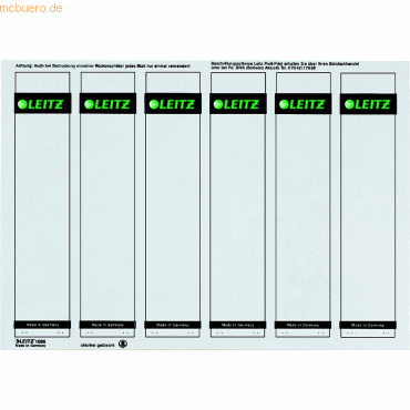 Leitz Ordnerrückenschilder 39x191mm auf A4 selbstklebend VE=600 Stück von Leitz